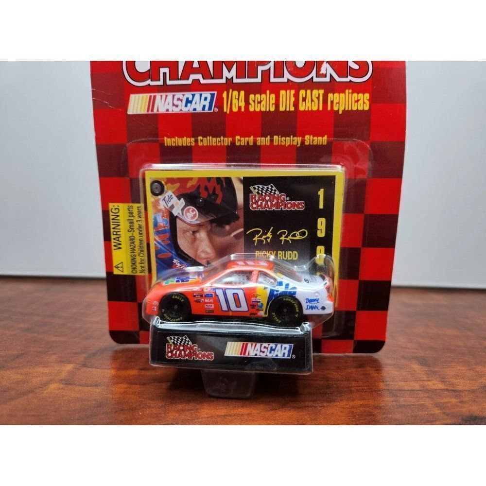 1997 Edition Racing Champions 1:64 Ricky Rudd Ford Tide #10 With Card & Stand - Picture 3 of 11